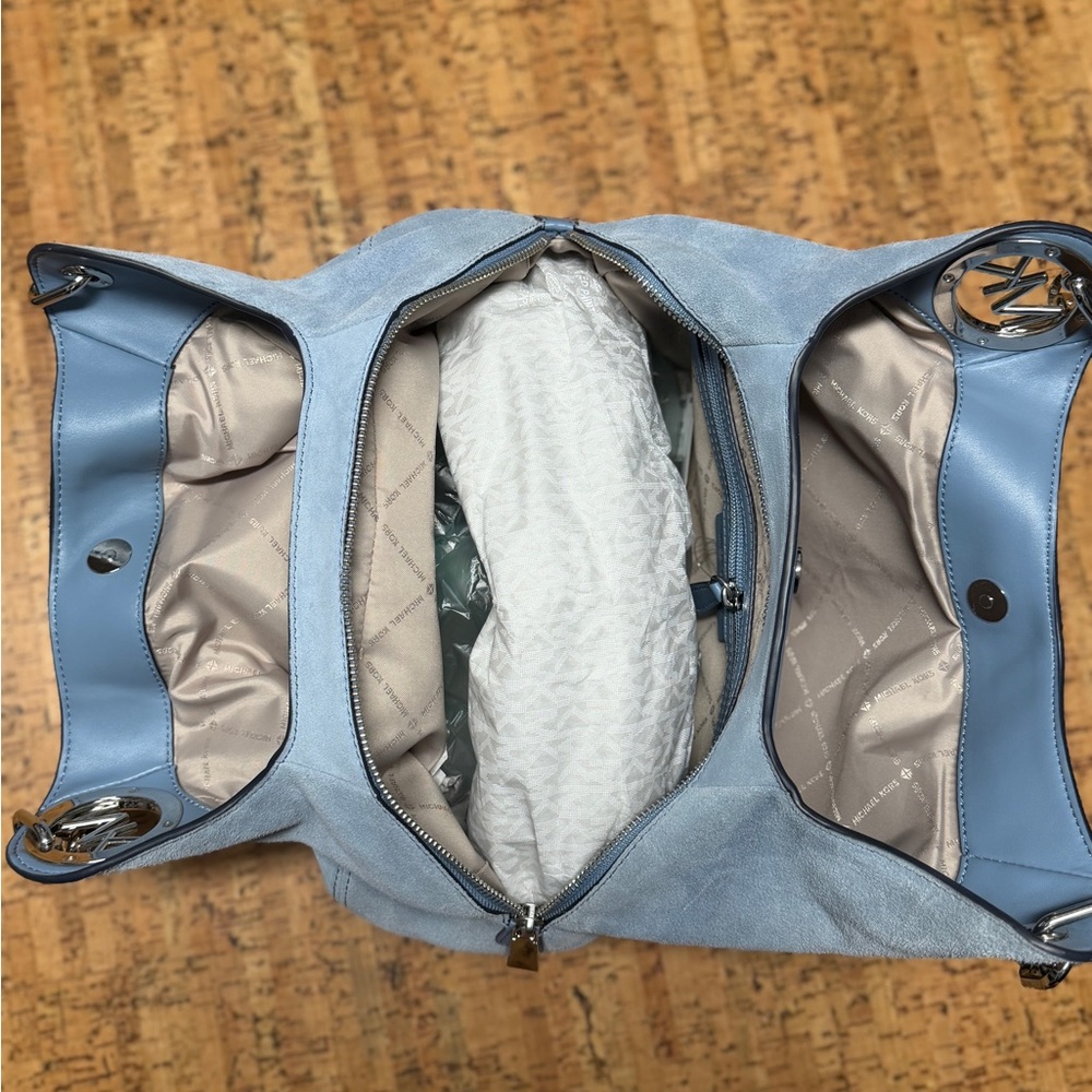 Michael Kors Lillie Soft Blue Hobo Bag - Picture 6 of 10